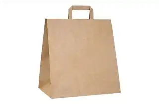 ΤΣΑΝΤΑ ΧΑΡΤΙΝΗ KRAFT TAKE AWAY  ΜΕ ΕΝΙΣΧΥΜΕΝΟ ΧΕΡΙ (28Χ17Χ29)