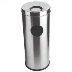 Σταχτοδοχείο δαπέδου inox με πλαστικό κάδο (25Χ60)