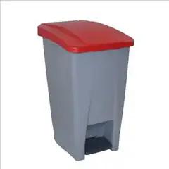 Κάδος απορριμάτων 120lt με καπάκι κόκκινο ισπανίας
