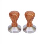TAMPER INOX 18/10 5,3 cm X 7,8 cm ΜΕ ΞΥΛΙΝΟ ΧΕΡΟΥΛΙ 53414