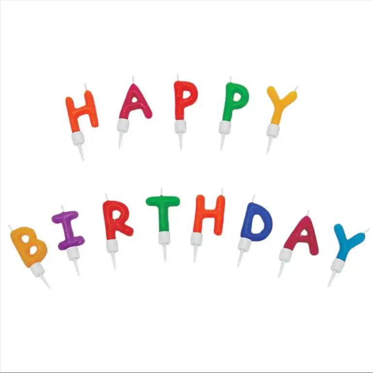 ΚΕΡΑΚΙΑ ΓΕΝΕΘΛΙΩΝ ''HAPPY BIRTHDAY'' ΧΡΩΜΑΤΙΣΤΑ ΓΡΑΜΜΑΤΑ 2Χ2.5cm