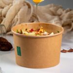ΣΚΕΥΟΣ ΧΑΡΤΙΝΟ ΦΑΓΗΤΟΥ ΣΤΡΟΓΓΥΛΟ KRAFT ΨΗΛΟ 1300ml 15X10cm