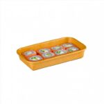 ΣΚΕΥΟΣ ΧΑΡΤΙΝΟ ΓΙΑ SUSHI ΣΕΤ ΜΕ ΚΑΠΑΚΙ ΔΙΑΦΑΝΟ ΚΑΠΑΚΙ PET Νo8 22Χ9Χ2.4cm
