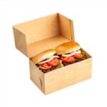 ΚΟΥΤΙ ΧΑΡΤΙΝΟ KRAFT ΔΙΠΛΟ BURGER 21Χ12.5Χ10cm